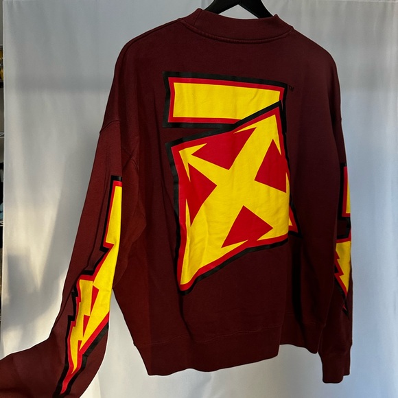 Off-White Thunder Cotton Sweater with front and back print size XS (unisex) - Picture 9 of 14